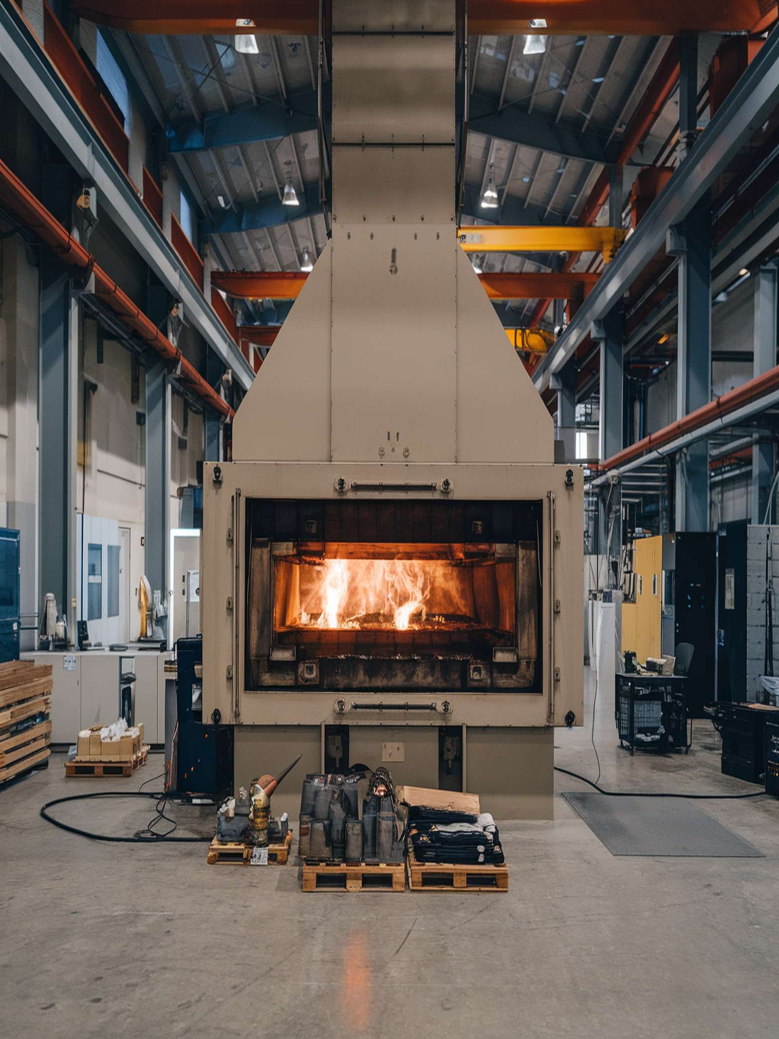 Full image of Industrial Furnace in a clean background. Strojni