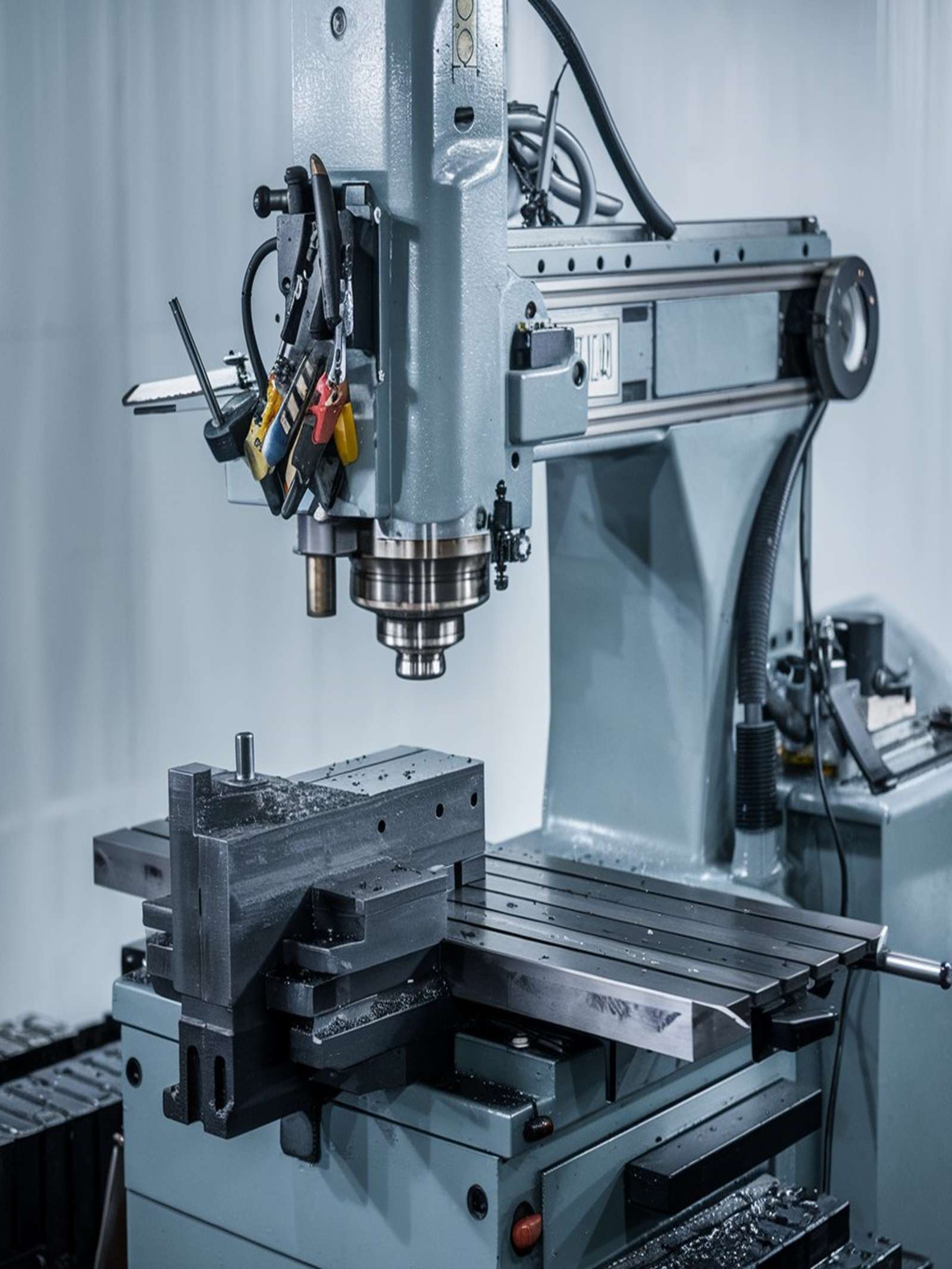 Image of a Industrial Milling machine in a clean background. Strojni